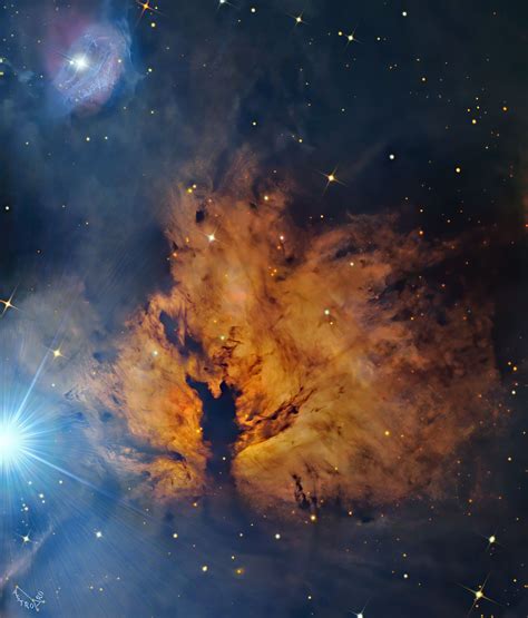 It is about 900 to 1,500 light-years away. . Crown flamethrower nebula